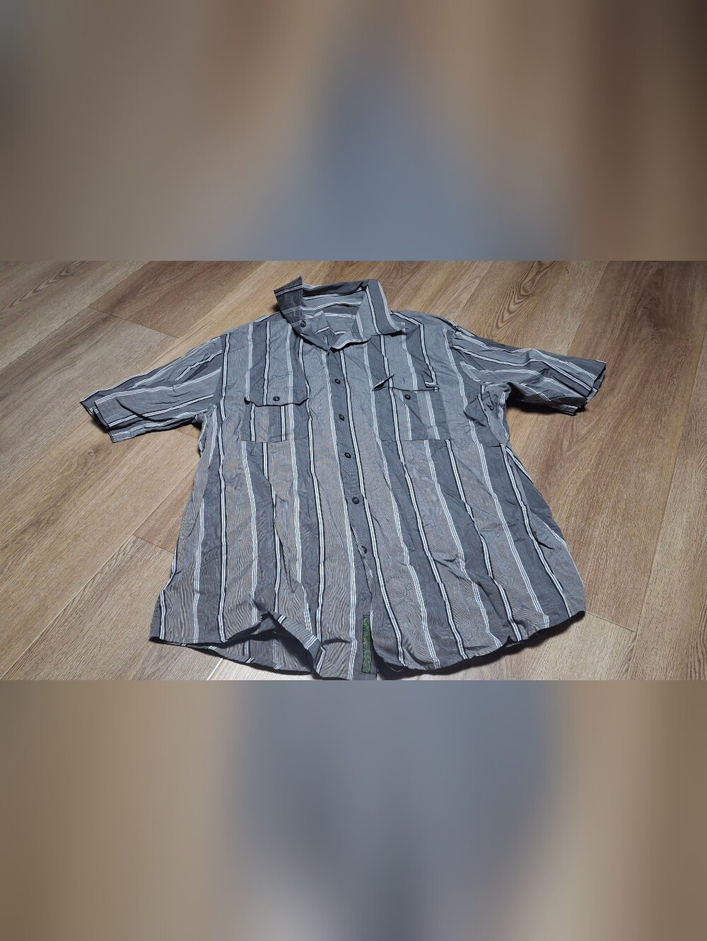 Mens Grunge Skater Casual Y2K Streetwear Perry Ellis Shirt Size XXL.